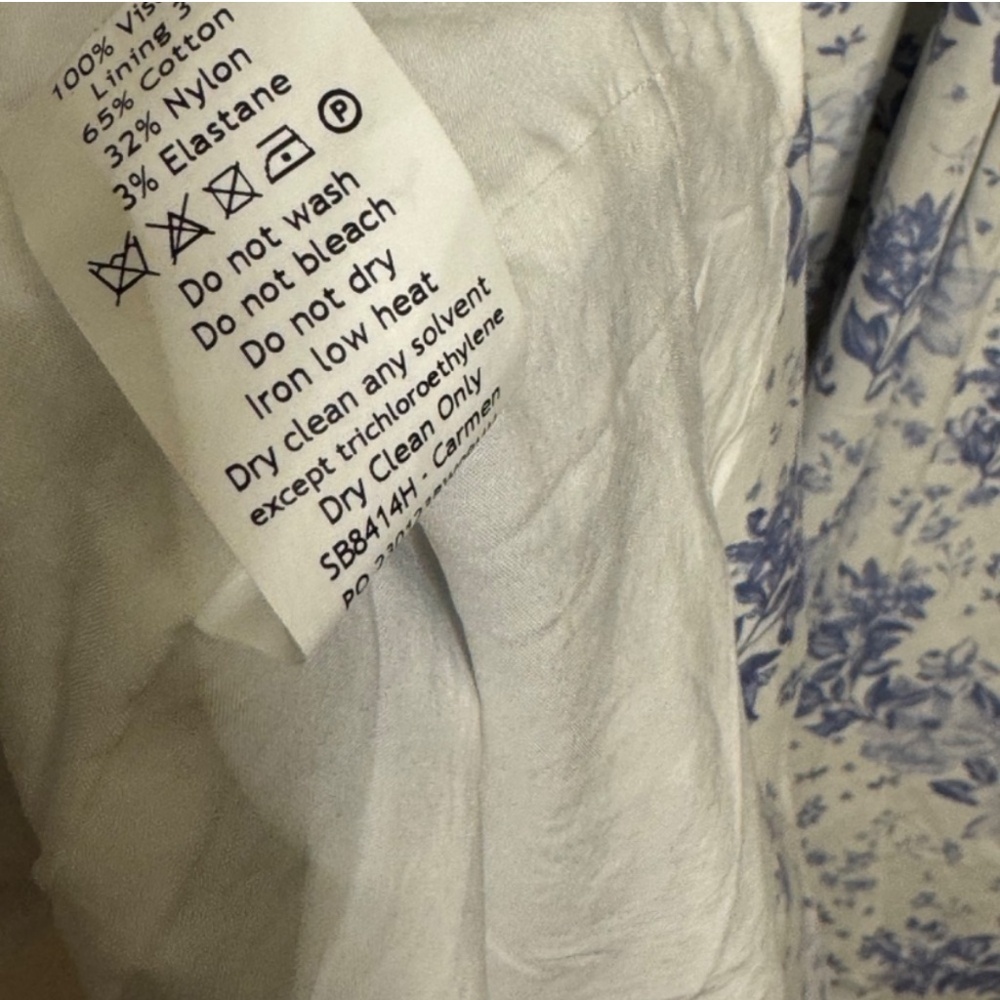 House of Cb Carmen Blue Print Bustier Sundress - Picture 5 of 9